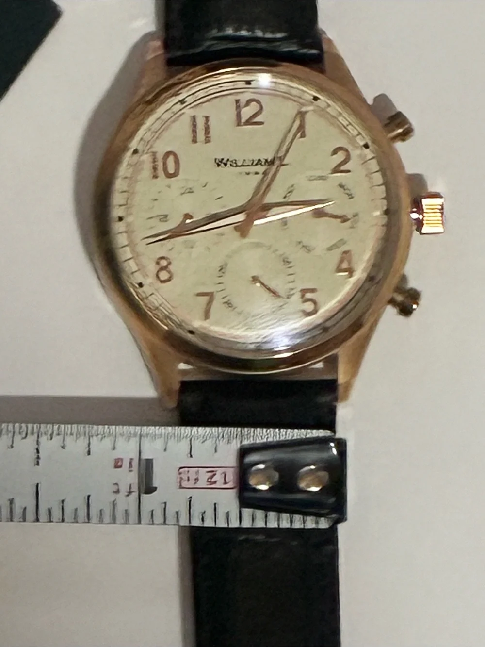 William L. 1985 Rose Gold Vintage Style Calendar Watch